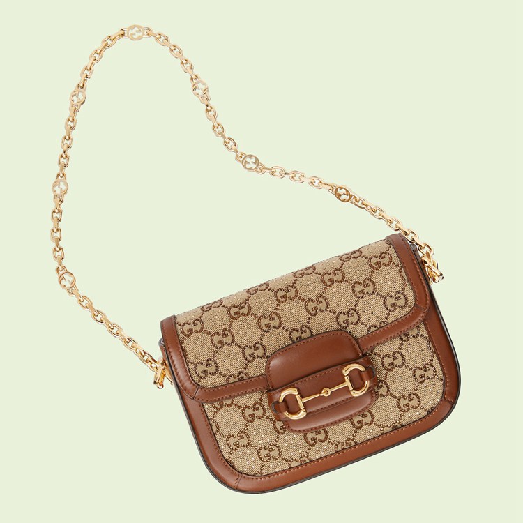 675801.21HRG.2687.006.100.0000.Light Gucci Horsebit 1955 GG mini bag